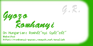 gyozo romhanyi business card